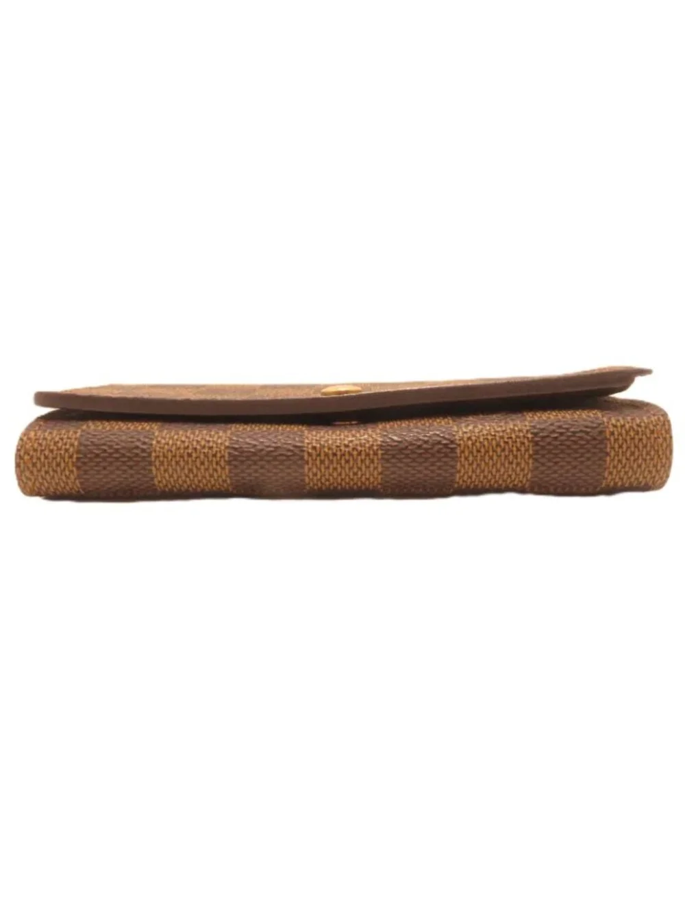 Louis Vuitton Porte Monnaie Billets Tresor Damier Wallet Canvas Brown Coin Purse